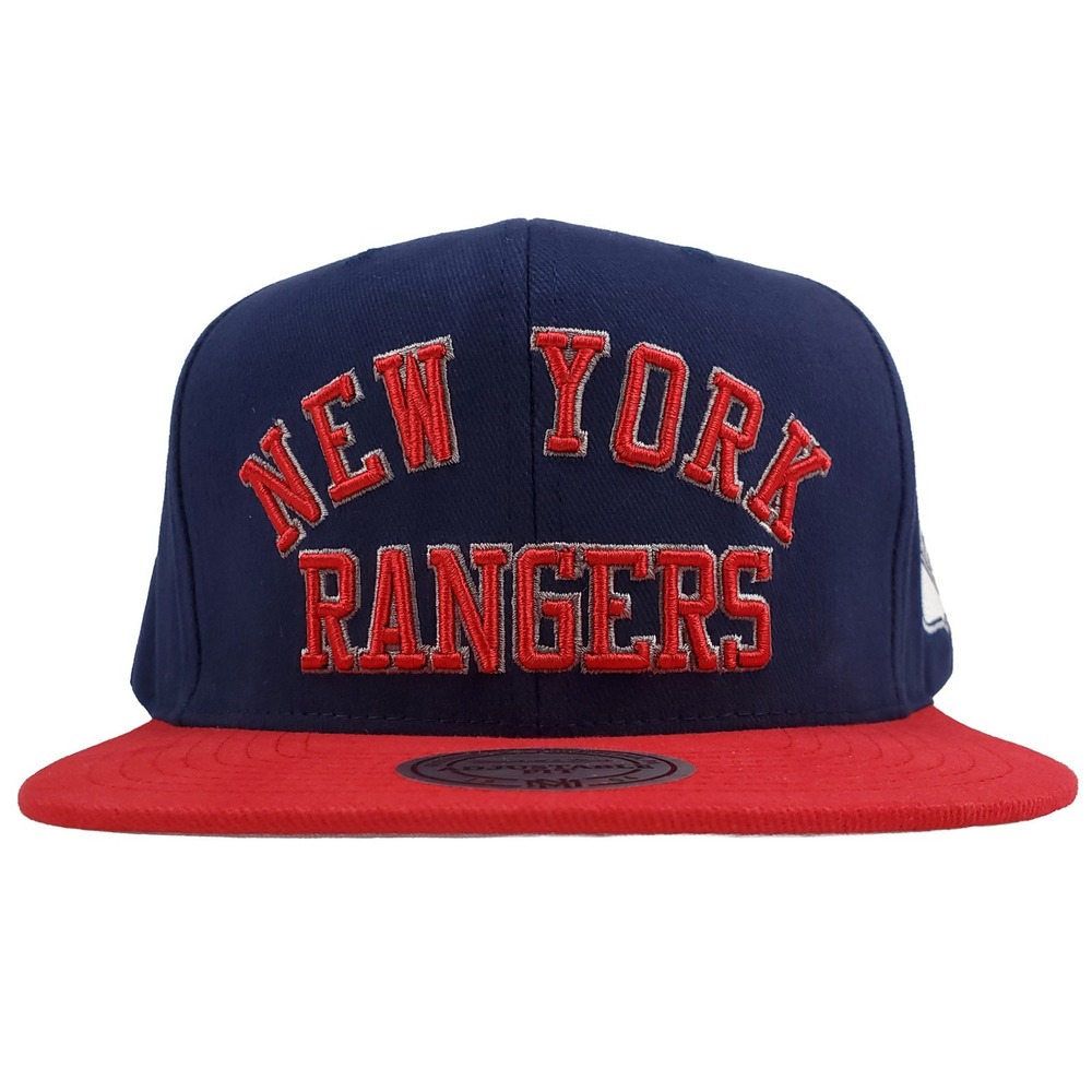 NY Rangers Mitchell & Ness NHL Snapback Hat Cap 3D Logo Side Logo Navy Red NWT